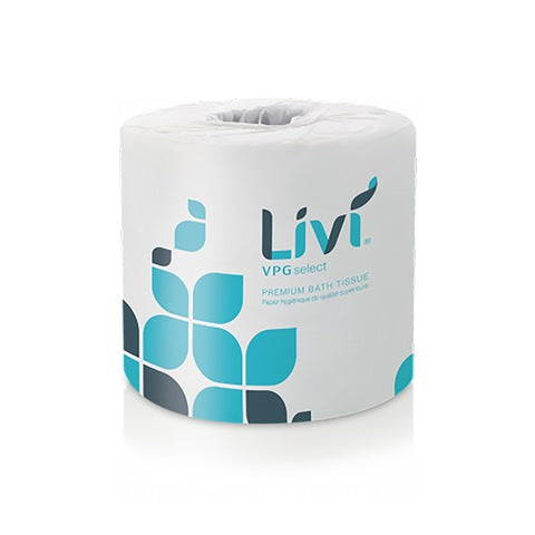 LIVI21547 Full Embossment Toilet Tissue - 80 rolls/500 sheets per roll -