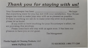 HouseKeeping Tip Envelopes - 500/cs -