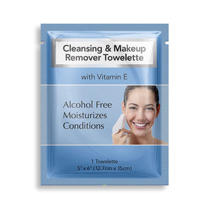 Diamond Wipes Face Cleansing and Waterproof Makeup Remover Wipes, Case of 500 Wipes, Alcohol Free Wipes with Vitamin E