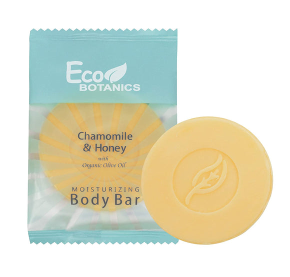 Eco Botanics Travel-Size Hotel Body Bar Soap, 1oz Bar (Case of 500)
